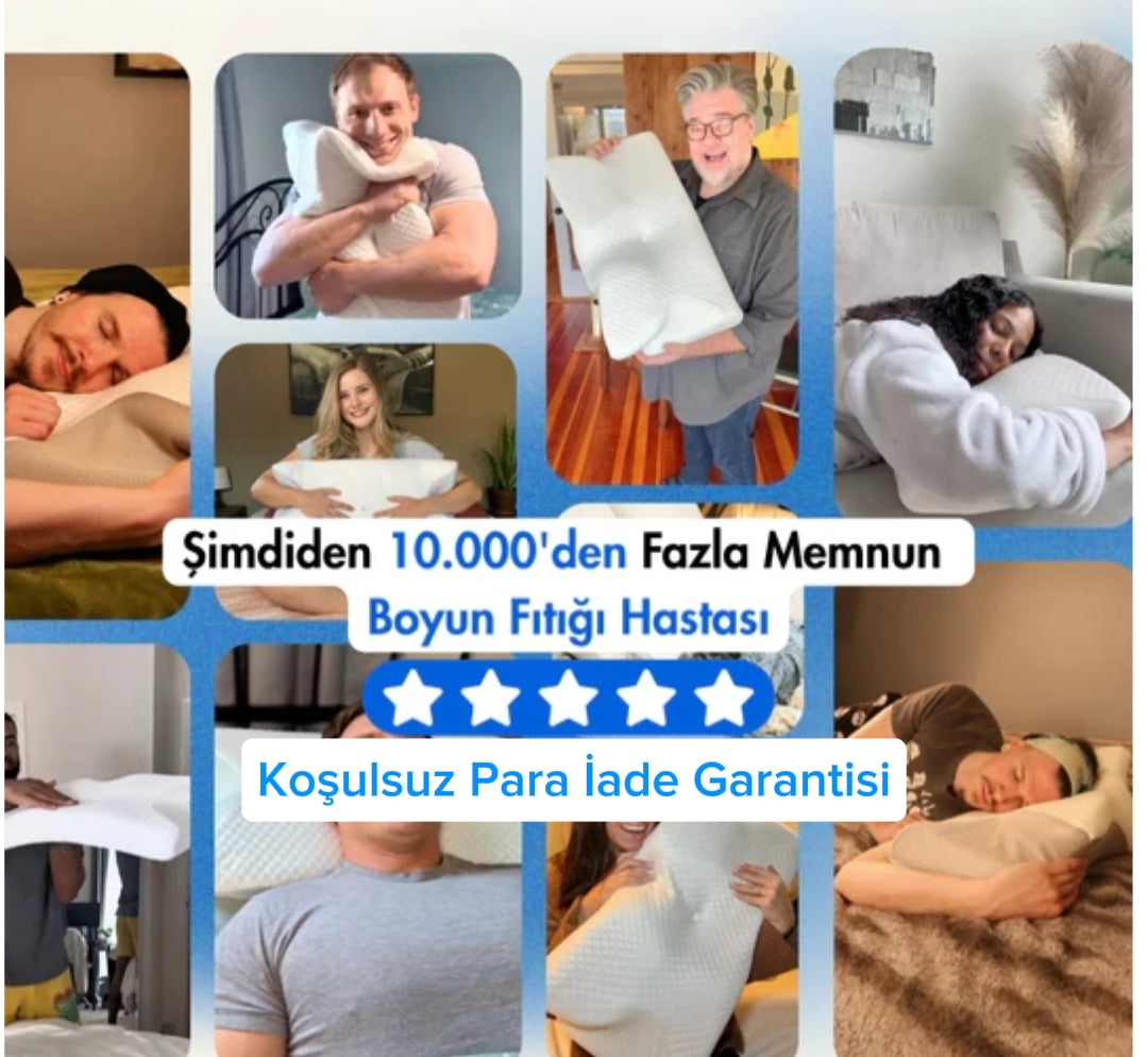 Konfor™ Ortopedik 100% Visko Boyun Destekli Tedavi Yastığı
